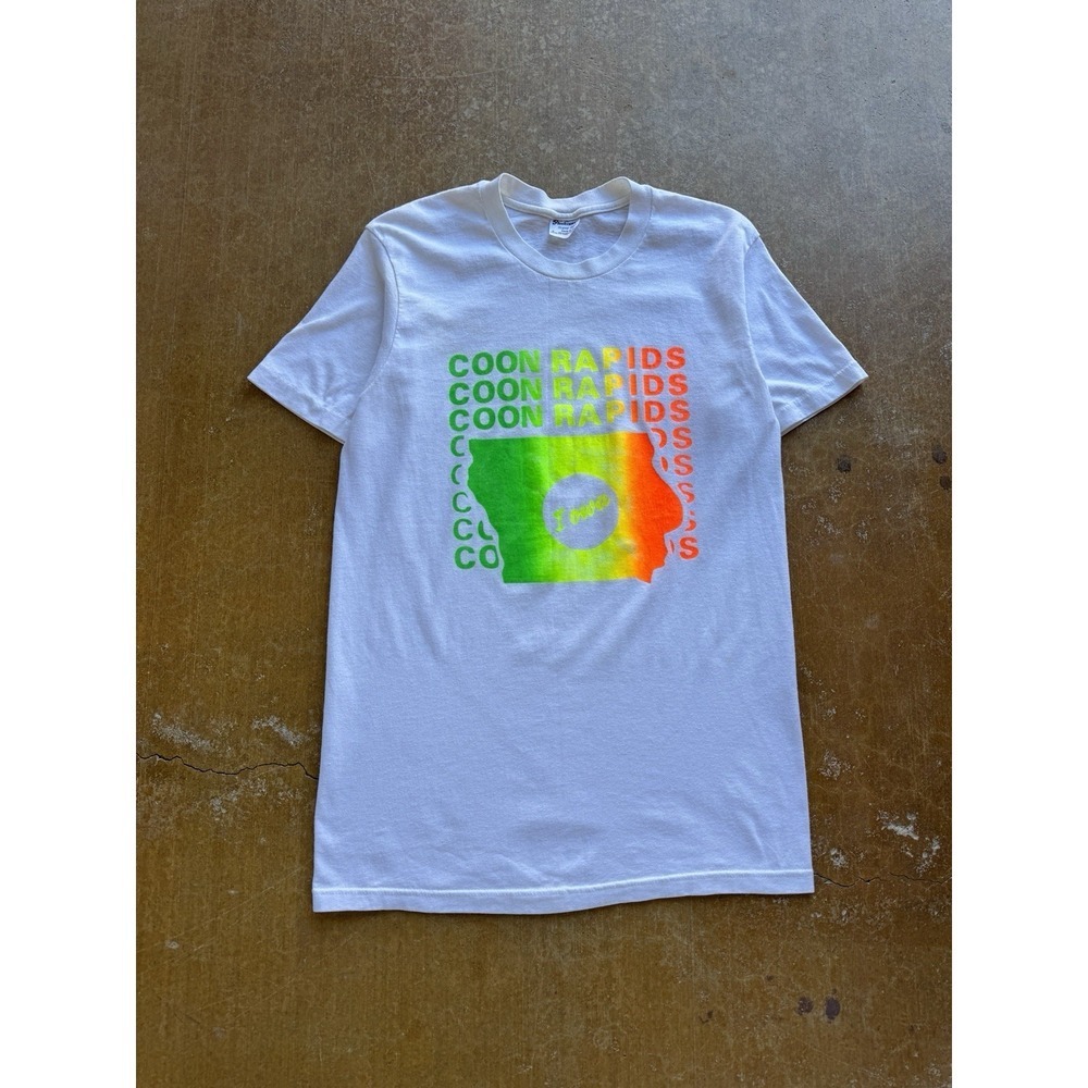 Vintage 80s 90s Stedman Coon Rapids Iowa USA T-Shirt White Single Stitch Mens M